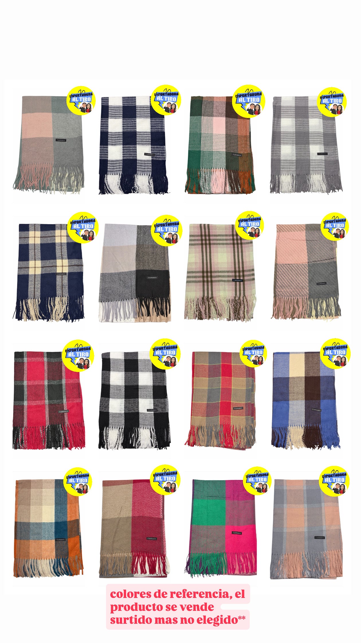 AAA DOCENA CUADRILLE SURTIDO CASHMERE