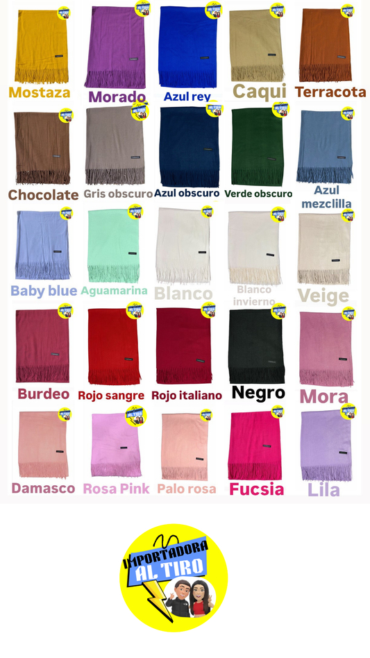Cashmere liso por docena