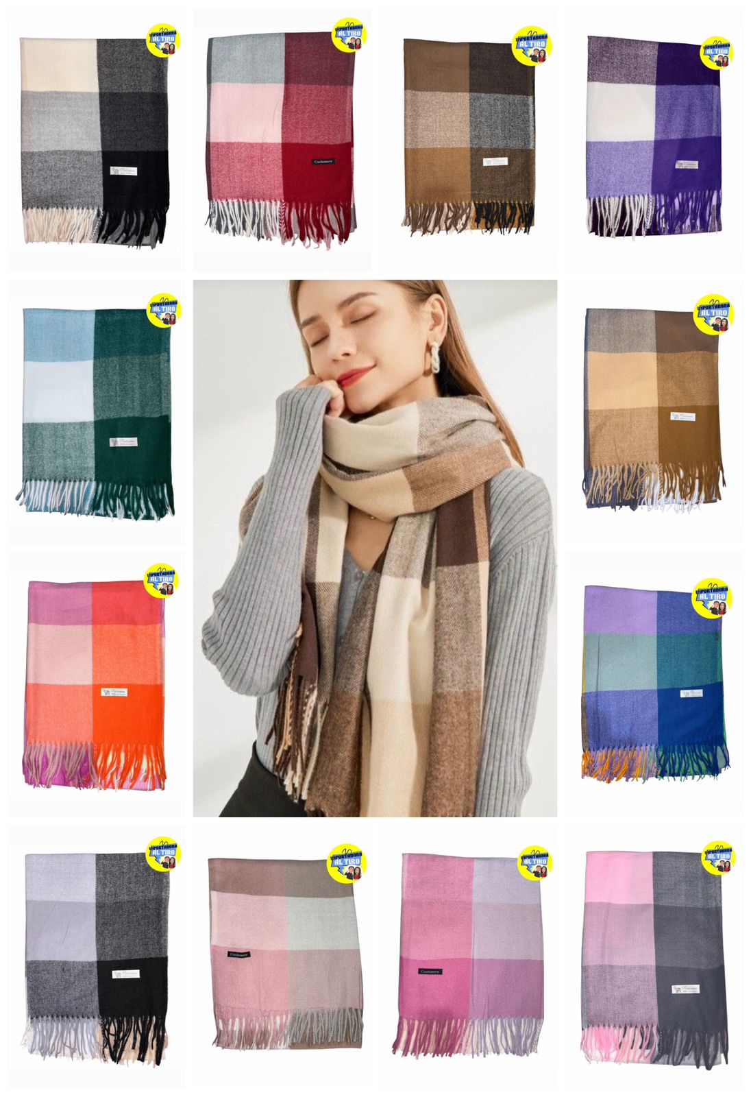Cashmere cuadrille surtido