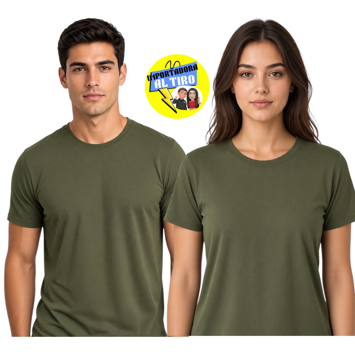 POLERA UNISEX VERDE MUSGO ALGODÓN