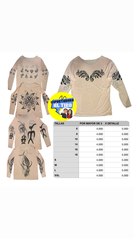 camiseta tatuada pascuense
